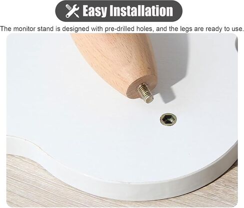 Monitor Stand Riser，Computer Monitor Riser， Multifunctional Desktop Corner Stand with Storage, Solid Wood Printer Tablet Holder(9cm (3 1/2")) in Saudi Arabia