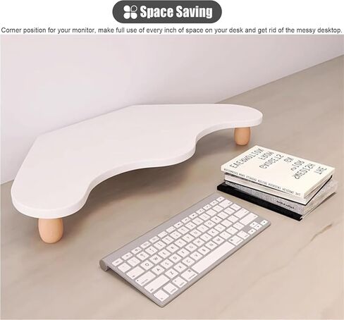 Computer Monitor Riser，Monitor Stand Riser， Sturdy Corner Desk Monitor Shelf for Dorms/Classroom(One Color) in Saudi Arabia