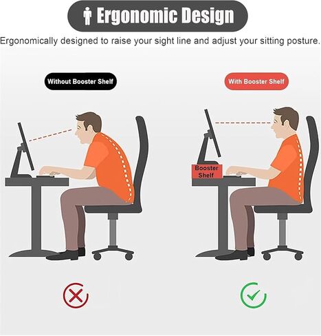 Computer Monitor Riser，Monitor Stand Riser， Sturdy Corner Desk Monitor Shelf for Dorms/Classroom(One Color) in Saudi Arabia