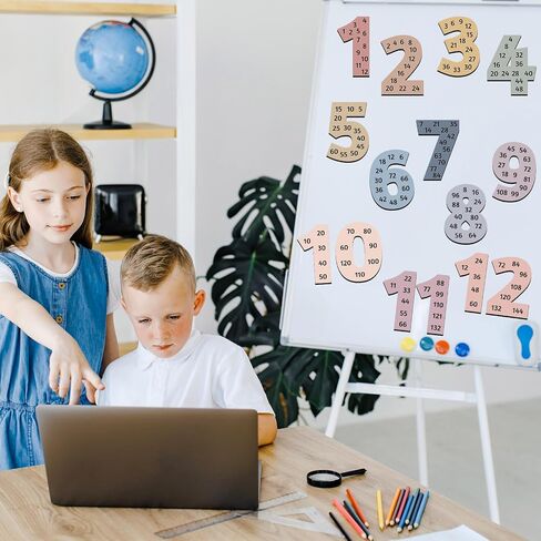 Naozinebi 12 PCS Math Magnetic Multiplication Table Poster Educational Supplies from 1 to 12 for Elementary School Learning Tool School Kid Teachers Classroom Teaching Supplies in Saudi Arabia