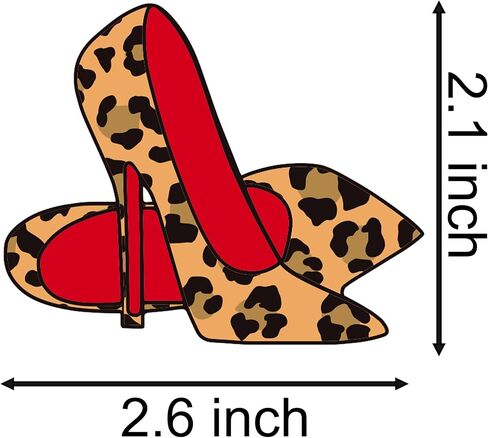 Leopard Print High Heel Cupcake Topper 24PCS Stiletto Heels Cake Decorations Girls Makeup Bachelorette Birthday Bridal Shower Supplies for Women Night Out Hen Movie Theme Decor in Saudi Arabia
