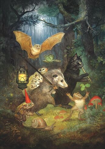 Buffalo Games - Gold - Annie Stegg Gerard - The Moonlit March - 500 Piece Jigsaw Puzzle للبالغين - تحدي اللغز المثالي لليالي اللعبة in Saudi Arabia