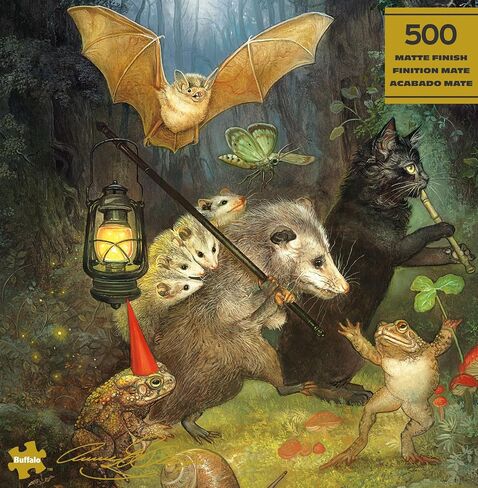 Buffalo Games - Gold - Annie Stegg Gerard - The Moonlit March - 500 Piece Jigsaw Puzzle للبالغين - تحدي اللغز المثالي لليالي اللعبة in Saudi Arabia