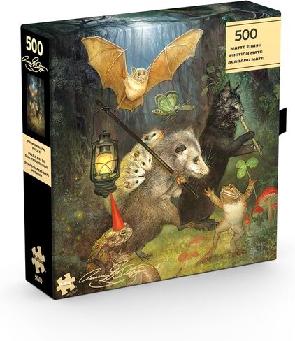 Buffalo Games - Gold - Annie Stegg Gerard - The Moonlit March - 500 Piece Jigsaw Puzzle للبالغين - تحدي اللغز المثالي لليالي اللعبة in Saudi Arabia