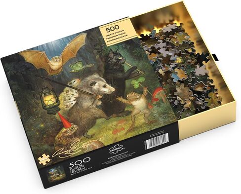 Buffalo Games - Gold - Annie Stegg Gerard - The Moonlit March - 500 Piece Jigsaw Puzzle للبالغين - تحدي اللغز المثالي لليالي اللعبة in Saudi Arabia