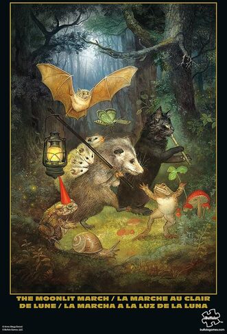 Buffalo Games - Gold - Annie Stegg Gerard - The Moonlit March - 500 Piece Jigsaw Puzzle للبالغين - تحدي اللغز المثالي لليالي اللعبة in Saudi Arabia