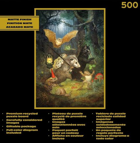 Buffalo Games - Gold - Annie Stegg Gerard - The Moonlit March - 500 Piece Jigsaw Puzzle للبالغين - تحدي اللغز المثالي لليالي اللعبة in Saudi Arabia