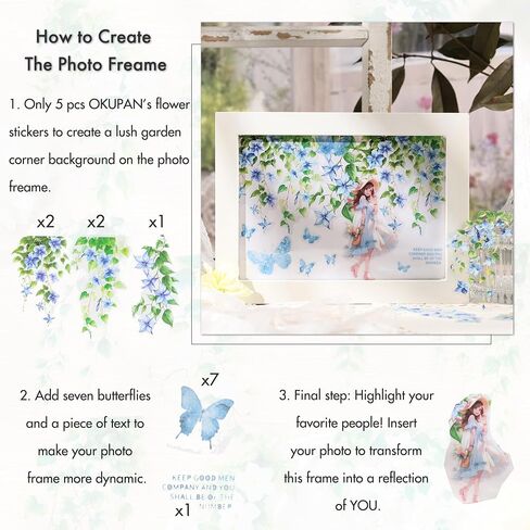 ملصقات زهرة سجل القصاصات (120pcs) - ملصقات دفتر اليومية لـ Scrapbooking الكبار Junk Journal Supplies Making Home Deco Diy Crafts Bottle in Kuwait