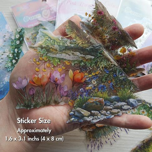 ملصقات زهرة سجل القصاصات (120pcs) - ملصقات دفتر اليومية لـ Scrapbooking الكبار Junk Journal Supplies Making Home Deco Diy Crafts Bottle in Kuwait