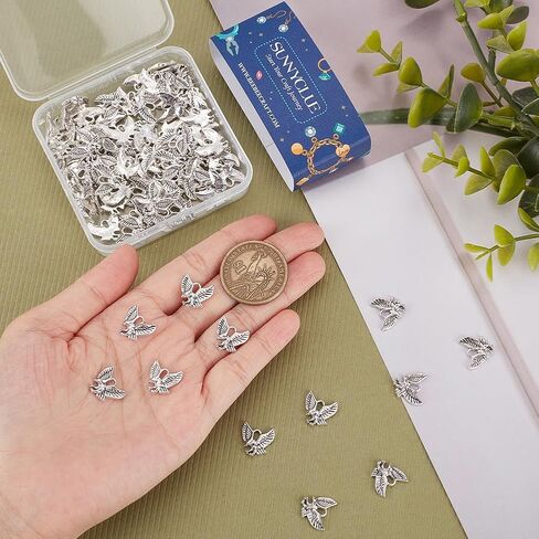 SUNNYCLUE 1 Box 100Pcs Eagle Charms Bulk Patriotic Charm Tibetan Style Antique Silver USA American 4th of July Independence Day Charm Hawk Bird Charms for Jewelry Making Charms DIY Crafts Supplies in Saudi Arabia