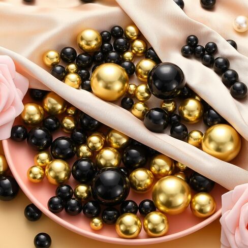 Red Orange Faux Pearl Beads Thanksgiving Fall Decor Vase Fillers for Centerpieces 180 Pcs, Glass Vases for Centerpieces Fall Vase Filler Party Table Decorations 8/14/18/20mm in Kuwait