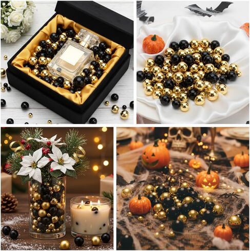 Red Orange Faux Pearl Beads Thanksgiving Fall Decor Vase Fillers for Centerpieces 180 Pcs, Glass Vases for Centerpieces Fall Vase Filler Party Table Decorations 8/14/18/20mm in Kuwait