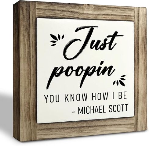 Inspirational Wood Signs, Box Wood Plaques Desk Décor, Gallery Wood Decor Sign, Farmhouse Table Decor, Rustic Office Decor, Home Decor for Shelf, If My Mouth Doesn't Say It My Face Definitely Will in Saudi Arabia