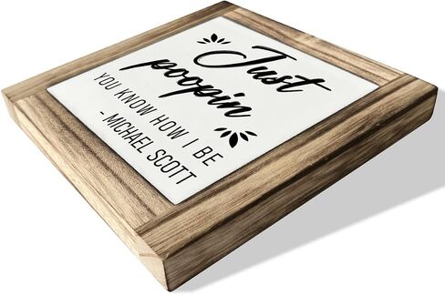 Inspirational Wood Signs, Box Wood Plaques Desk Décor, Gallery Wood Decor Sign, Farmhouse Table Decor, Rustic Office Decor, Home Decor for Shelf, If My Mouth Doesn't Say It My Face Definitely Will in Saudi Arabia