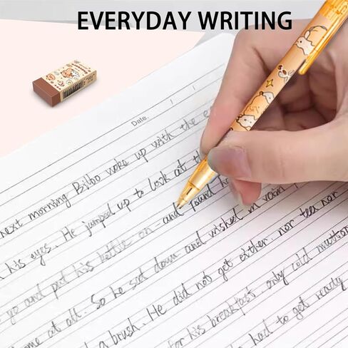 12pcs كابيبارا كابيبارا ميكانيكيات مع ممحاة 0.5 مم كاواي كرتون كابيبارا قلم رصاص القلم الرصاص للنساء رجل in Kuwait