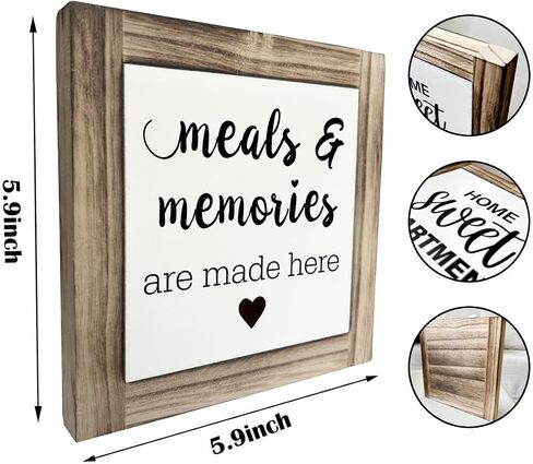 Inspirational Wood Signs, Box Wood Plaques Desk Décor, Gallery Wood Decor Sign, Farmhouse Table Decor, Rustic Office Decor, Home Decor for Shelf, If My Mouth Doesn't Say It My Face Definitely Will in Saudi Arabia