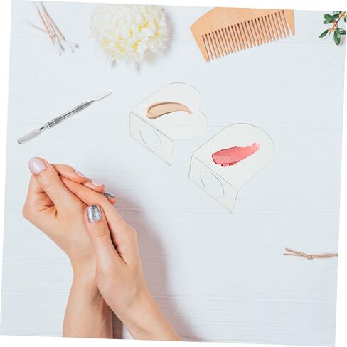 2Sets Acrylic Makeup Mixing Palette Color Modulation Tray with Finger for Easy Use for Liquid Foundation Nail Art for DIY Beauty Enthusiasts in Saudi Arabia