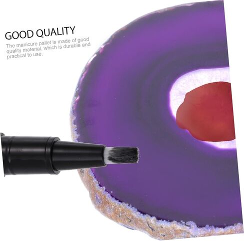 العقيق الطبيعي Round Round Art Art Mixing Palette DIY Racher for Manicure Color Mixing Tool Tool Tool لعشاق فن الأظافر لفنانين الماكياج in Saudi Arabia