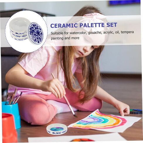 Uonlytech Blue White Palette Ceramic Paint Mutrays Mugh Materclor Mutray in Kuwait