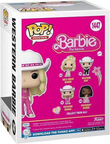 فونكو بوب! الأفلام: باربي - Western Barbie - شخصية فينيل قابلة للتحصيل - فكرة الهدية - البضائع الرسمية - للأطفال والكبار - مشجعي الأفلام - نموذج نموذج لهواة الجمع والعرض in Saudi Arabia
