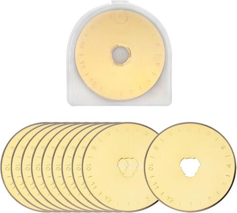 EVPONK 10 PCS 45 ملم شفرات القاطع الدوار ، شفرات دوارة بديلة لتيتانيوم لقطع قطعة قماش خياطة اللحف والجلد والورق in Saudi Arabia