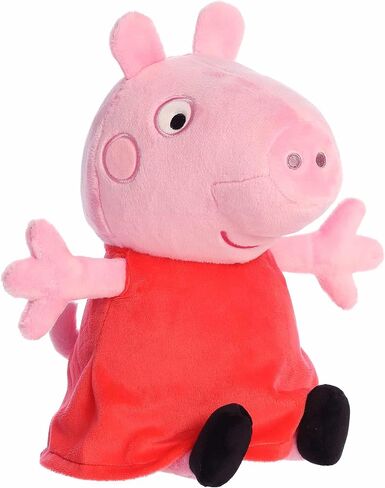 Aurora® Playful Peppa Pig ™ محشوة - ألعاب مرخصة رسميًا لجميع المعجبين - مثالية لأعياد الميلاد والبالغين والأطفال جميع الأعمار - الوردي 9 بوصات in Saudi Arabia