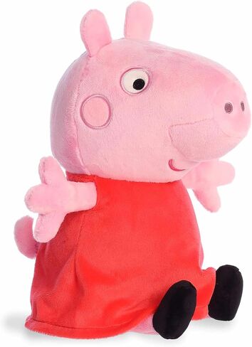Aurora® Playful Peppa Pig ™ محشوة - ألعاب مرخصة رسميًا لجميع المعجبين - مثالية لأعياد الميلاد والبالغين والأطفال جميع الأعمار - الوردي 9 بوصات in Saudi Arabia