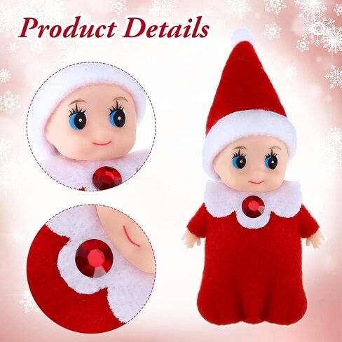 18 Pieces Tiny Elf Twins Set, Christmas Elves Milk Bottles Pacifiers Set, Mini Colorful Cute Plush Gifts for Christmas Xmas Holiday Decoration in Saudi Arabia