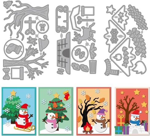 Mayjoydiy poinsettia Holly يترك القطع يموت النباتات الشتوية قطع القالب المعادن قطع pinecones ثلج ندفة النفرة القالب الكربون الفولاذ in Kuwait