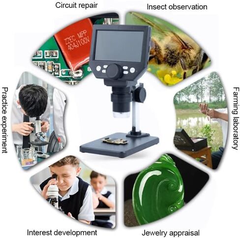 Microscope Accessories kit Slide Preparation camer Digital Microscopes 8 LED Magnifier Electronic 1000x 1808P HD LCD Digital Screen Microscope Accessories in Saudi Arabia