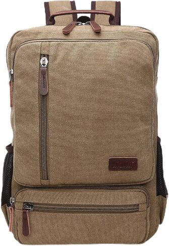 Vintage Canvas Backpack, Resistant Hiking Camping Rucksack Casual Daypack Backpacks for Men&Women Fits 15.6’’ Laptop in Saudi Arabia