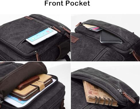 حقيبة الظهر القماشية القديمة ، مقاوم للمشي لمسافات طويلة ، حقائب الظهر Daypack Daypack للرجال والنساء يناسب 15.6 '' الكمبيوتر المحمول in Kuwait