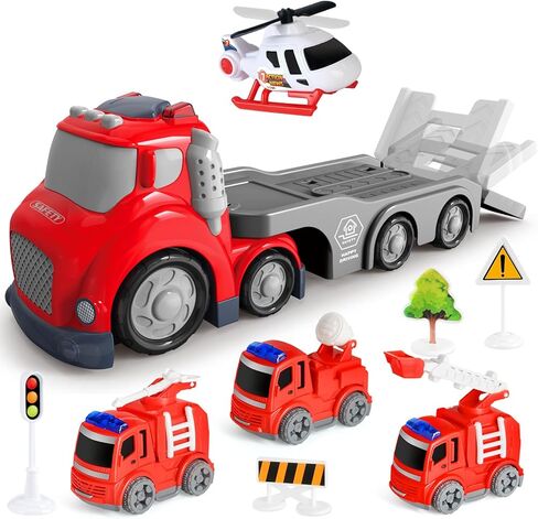 ألعاب الشاحنات لطفل صغير 1 ، 2 ، 3 ، 4 سنوات ، مجموعة لعبة Tructs Trucks Trucks ، هدايا عيد ميلاد عيد الميلاد المثالية للأطفال. in Kuwait