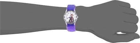 Disney Frozen Kids' Plastic Time Teacher Analog Quartz Nylon Strap Watch, Purple in Saudi Arabia