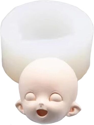 3D Doll Face Silicone Mold for Clay, Resin & More - Realistic Results - Perfect for Craft Enthusiasts & Professionals in Kuwait