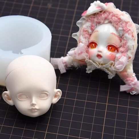 3D Doll Face Silicone Mold for Clay, Resin & More - Realistic Results - Perfect for Craft Enthusiasts & Professionals in Kuwait