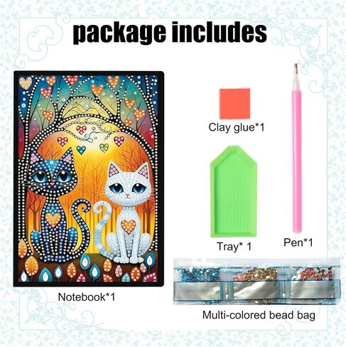DIY Diamond Painting Notebook Kit, Theme of Pets, Special Shaped Diamond Art Notebook Journal Sketchbook for Writing & Drawing in Saudi Arabia