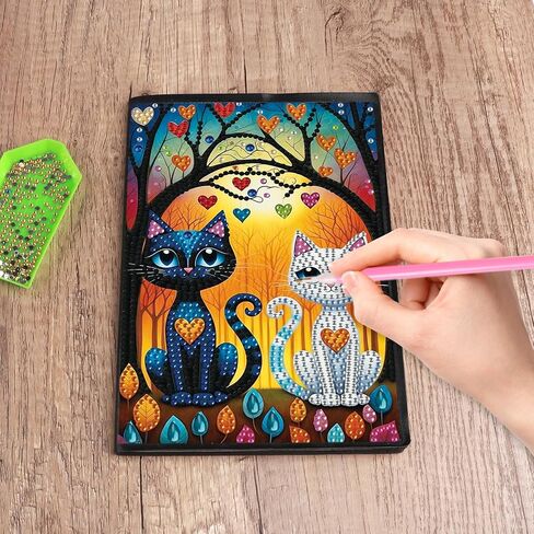 DIY Diamond Painting Notebook Kit, Theme of Pets, Special Shaped Diamond Art Notebook Journal Sketchbook for Writing & Drawing in Saudi Arabia