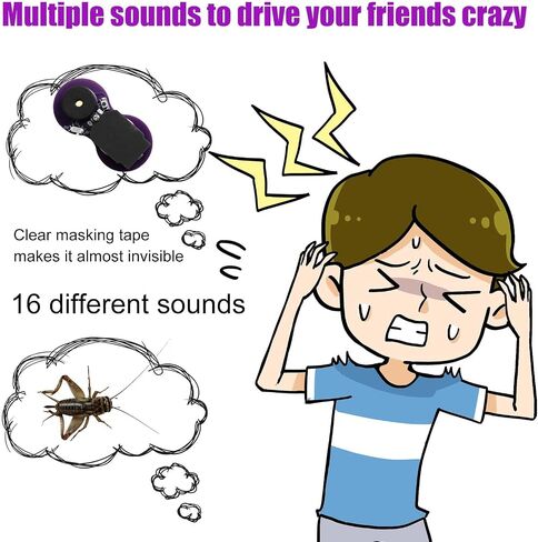 Prank Cricket Noise Maker, Figure 8 Appearance with 16 Sounds Cricket Noise Generator with Buzzing Sound Hidden Beeping Device Machine for Party Office Home School Car(Purple) in Saudi Arabia