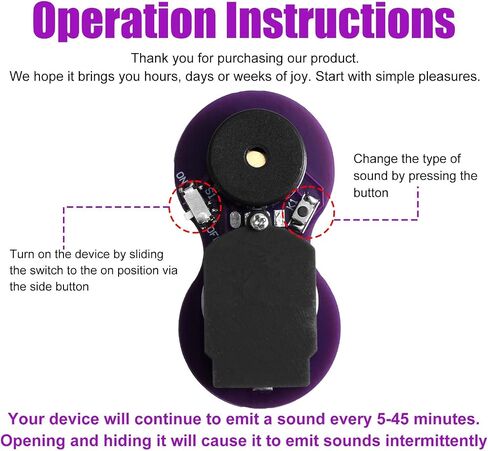Prank Cricket Noise Maker, Figure 8 Appearance with 16 Sounds Cricket Noise Generator with Buzzing Sound Hidden Beeping Device Machine for Party Office Home School Car(Purple) in Saudi Arabia