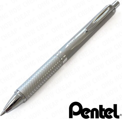 Pentel EnerGel Sterling BL407 - Retractable Liquid Gel Ink Pen - 0.7mm - Silver Body in Saudi Arabia