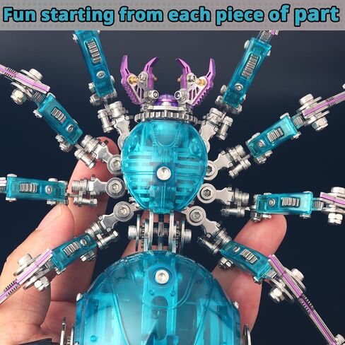 الألغاز المعدنية ثلاثية الأبعاد للبالغين ، اللغز المعدني ثلاثي الأبعاد DIY 3D Spider 602 قطع مجموعة ميكانيكية ، مجموعات طراز ثلاثي الأبعاد للبناء لعيد الميلاد in Kuwait