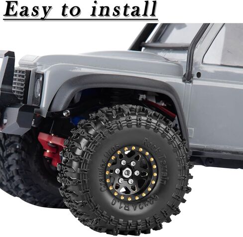 1.0in Beadlock RC Wheel Rim for 1/18 1/24 Trx4m Axia 1 SCX24 RC Crawler,Full Brass RC Wheel Hub Rim (4pcs) in Saudi Arabia