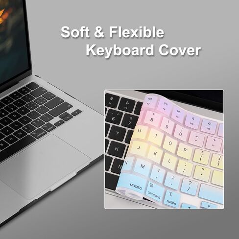 Moseso متوافق مع MacBook Air 13 بوصة الحالة 2025 2024 2023 2022 M4 A3240 M3 A3113 M2 A2681 ، قشرة بلاستيكية صلبة وحماية لوحة المفاتيح وحامي الشاشة MacBook Air 13.6 بوصة ، Contlull Cheetah in Saudi Arabia