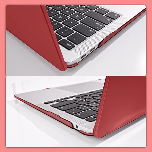 Compatible with 2022 2021 2020 2019 2018 2017 2016 MacBook Pro 13 inch Case M2 M1 Chip A2338 A2289 A2251 A1706 A1989 A2159 Cover, Plastic Hard Shell Case Keyboard Cover Screen Film, Crystal Pink in Kuwait
