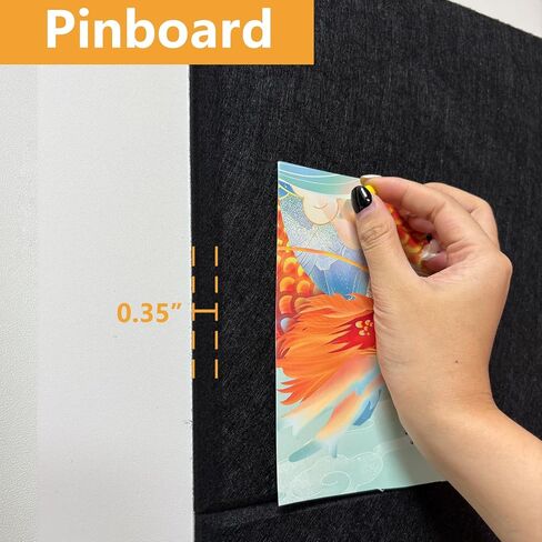 Cork Board Tiles for Wall with Push Pins, Removable 48" x 24" Slat Bulletin Board Sets, Adhesive Pin Board | Magrowill 6 Packs Felt Panels for Interior Wall Decor in Saudi Arabia