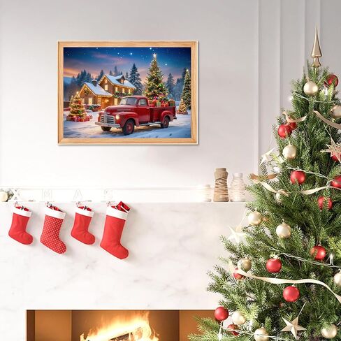 MBNTJHT Christmas Diamond Art Kits للبالغين ، و Santa Claus و Mouse 5D Round Drill Painting Kits للمبتدئين البالغين ، وحرفي اللوحة الفنية DIY للفنون المنزلية 14 × 14 بوصة. in Saudi Arabia