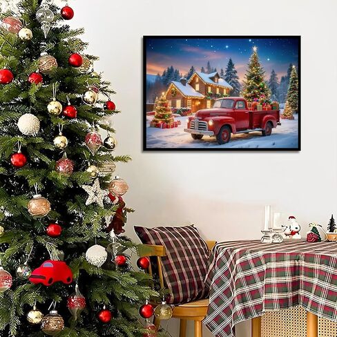 MBNTJHT Christmas Diamond Art Kits للبالغين ، و Santa Claus و Mouse 5D Round Drill Painting Kits للمبتدئين البالغين ، وحرفي اللوحة الفنية DIY للفنون المنزلية 14 × 14 بوصة. in Saudi Arabia