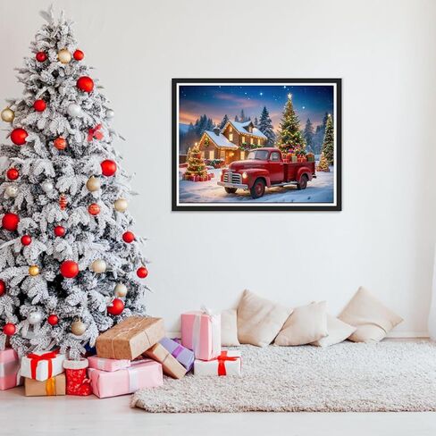 MBNTJHT Christmas Diamond Art Kits للبالغين ، و Santa Claus و Mouse 5D Round Drill Painting Kits للمبتدئين البالغين ، وحرفي اللوحة الفنية DIY للفنون المنزلية 14 × 14 بوصة. in Saudi Arabia