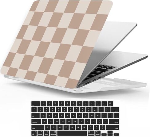 قشرة صلبة متوافقة مع MacBook Pro 16 Ingen 2020 2019 Model A2141 مع شريط اللمس ومعرف اللمس ، وحالة قشرة صلبة بلاستيكية خفيفة الوزن ، وغطاء لوحة المفاتيح ، و Kaki Checkered in Saudi Arabia